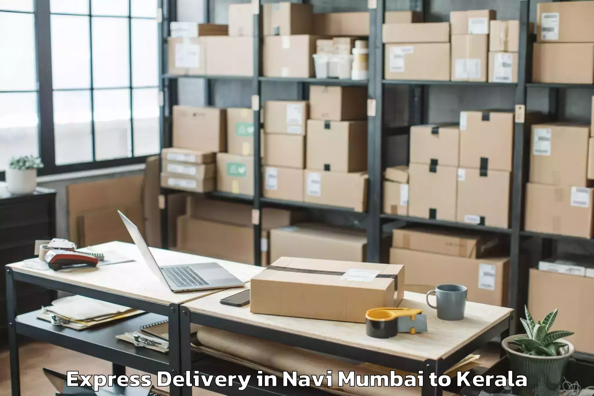 Book Your Navi Mumbai to Karunagappally Express Delivery Today